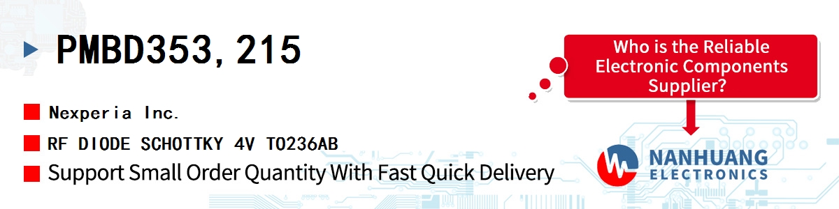 PMBD353,215 Nexperia RF DIODE SCHOTTKY 4V TO236AB