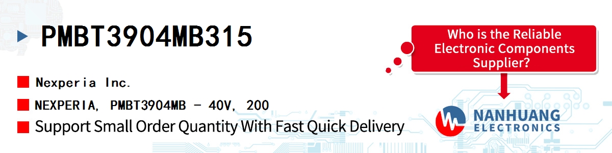 PMBT3904MB,315 Nexperia TRANS NPN 40V 0.2A 3DFN