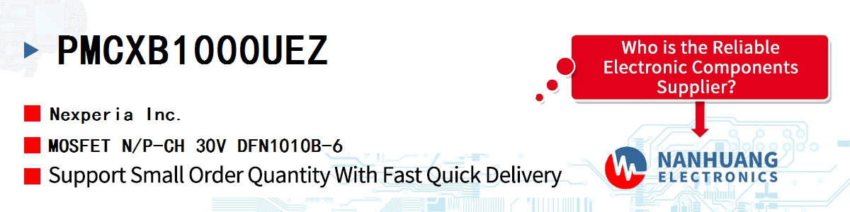 PMCXB1000UEZ Nexperia MOSFET N/P-CH 30V DFN1010B-6