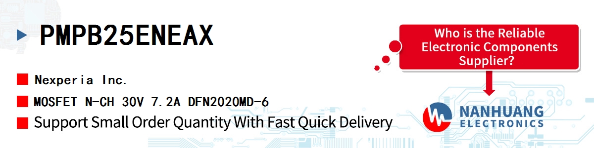 PMPB25ENEAX Nexperia MOSFET N-CH 30V 7.2A DFN2020MD-6