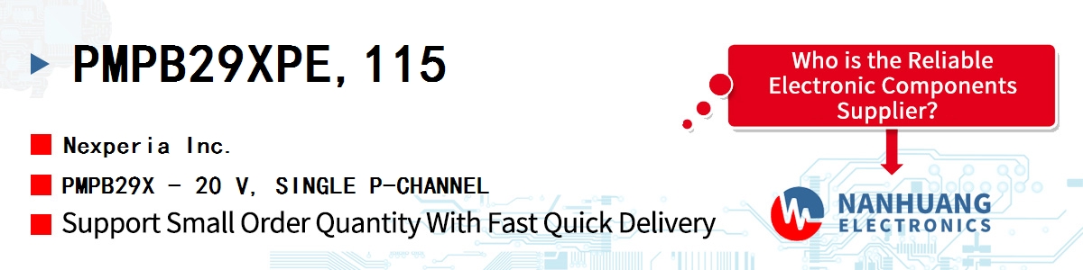 PMPB29XPE,115 Nexperia MOSFET P-CH 20V 5A DFN2020MD-6