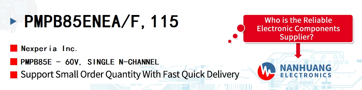 PMPB85ENEA/F,115 Nexperia PMPB85E - 60V, SINGLE N-CHANNEL