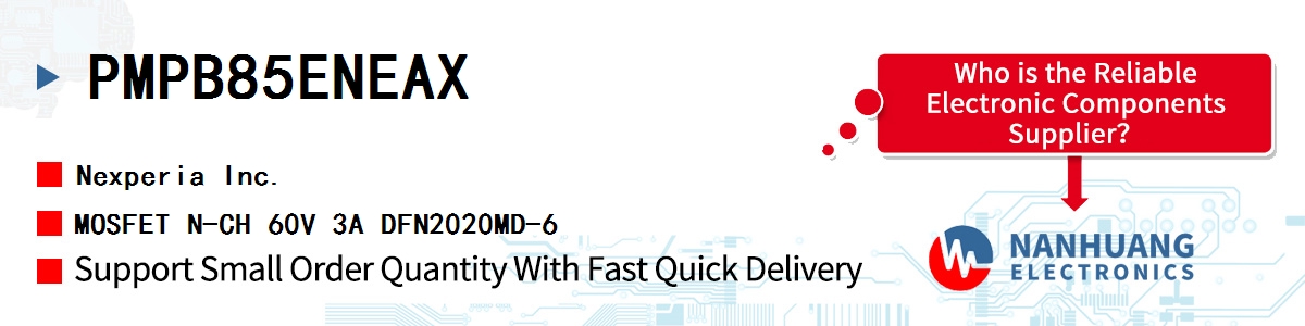 PMPB85ENEAX Nexperia MOSFET N-CH 60V 3A DFN2020MD-6