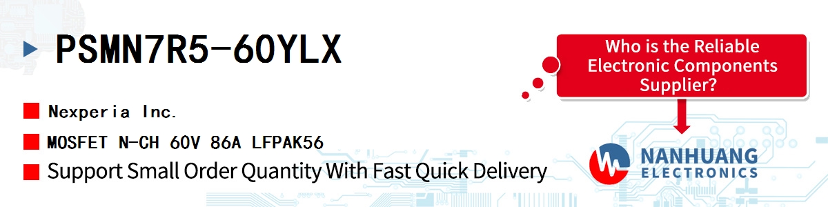 PSMN7R5-60YLX Nexperia MOSFET N-CH 60V 86A LFPAK56