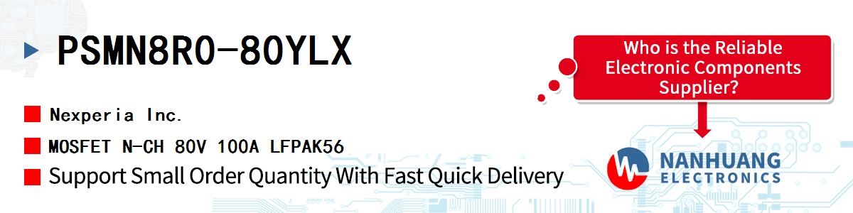 PSMN8R0-80YLX Nexperia MOSFET N-CH 80V 100A LFPAK56