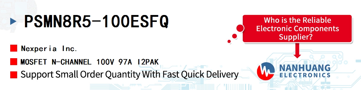 PSMN8R5-100ESFQ Nexperia MOSFET N-CHANNEL 100V 97A I2PAK