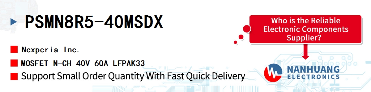 PSMN8R5-40MSDX Nexperia MOSFET N-CH 40V 60A LFPAK33