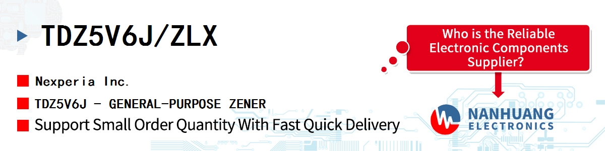 TDZ5V6J/ZLX Nexperia TDZ5V6J - GENERAL-PURPOSE ZENER