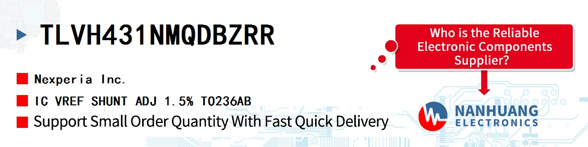 TLVH431NMQDBZRR Nexperia IC VREF SHUNT ADJ 1.5% TO236AB